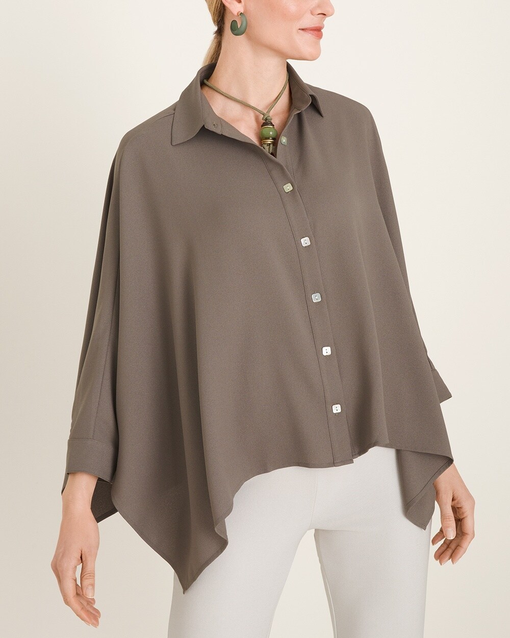 Marla Wynne for Chico's Crepe Dolman-Sleeve Shirt