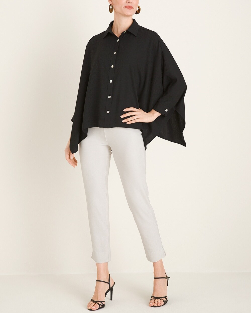 Marla Wynne for Chico's Crepe Dolman-Sleeve Shirt - Chico's
