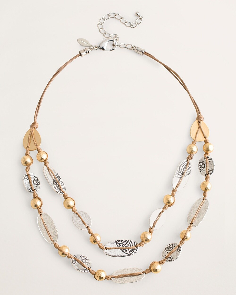 Mixed Metal Multi-Strand Necklace
