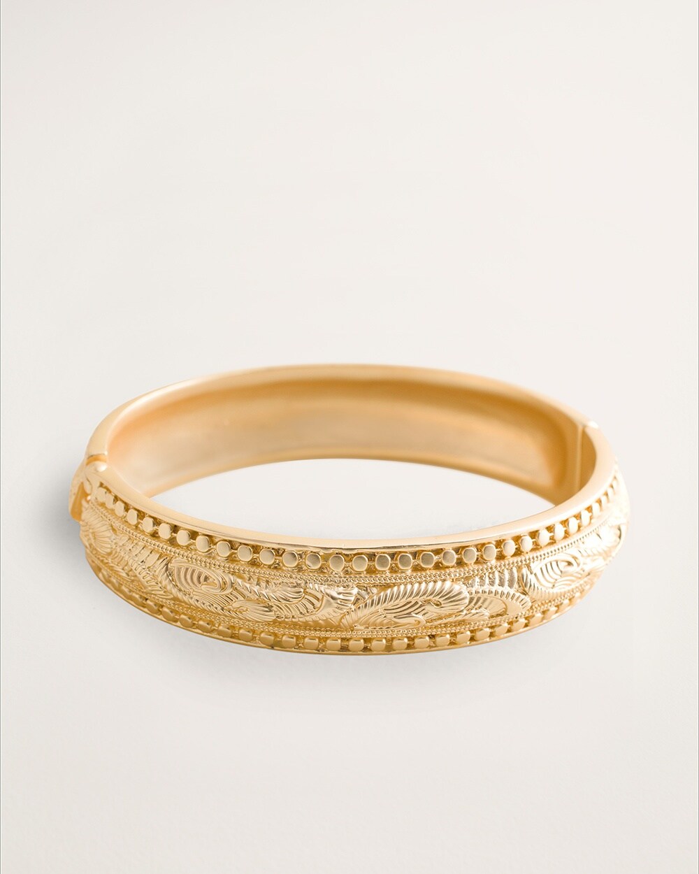 Goldtone Textured Cuff Bracelet
