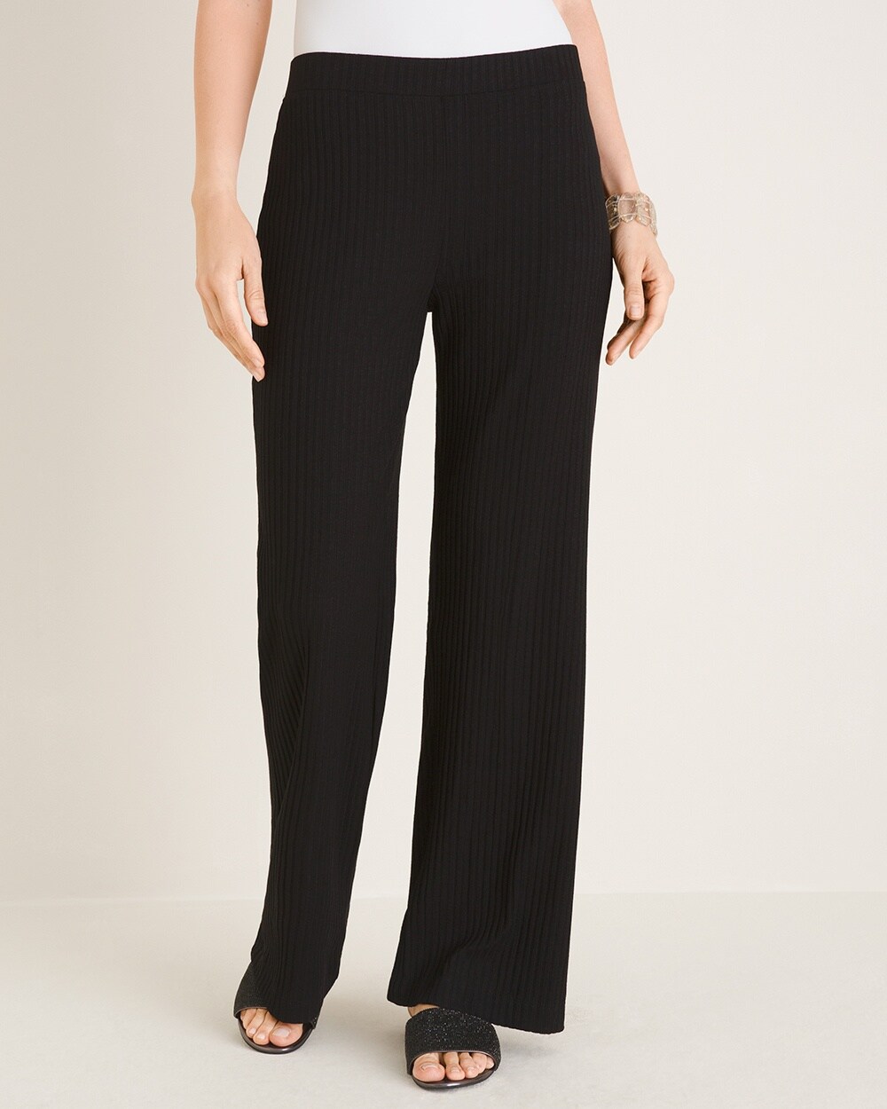 Travelers Collection Ribbed Flowy Pants
