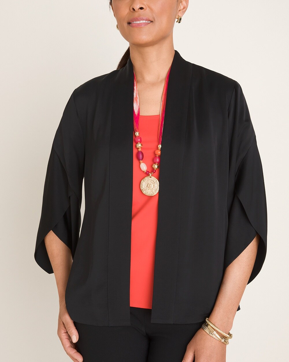 Tulip-Sleeve Kimono Jacket