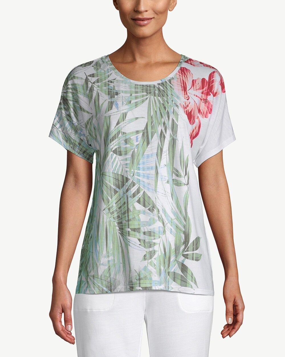 Zenergy Palm Floral Printed Tee