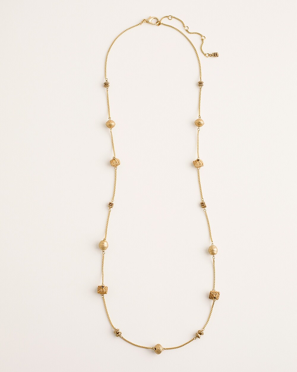 Goldtone Beaded Single-Strand Necklace