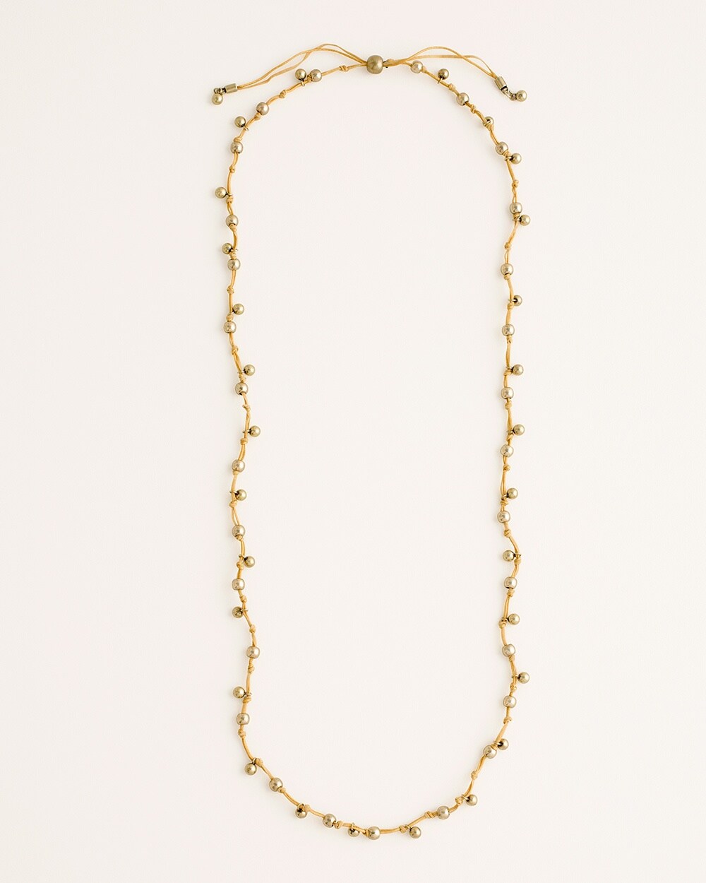 Long Yellow Beaded Necklace
