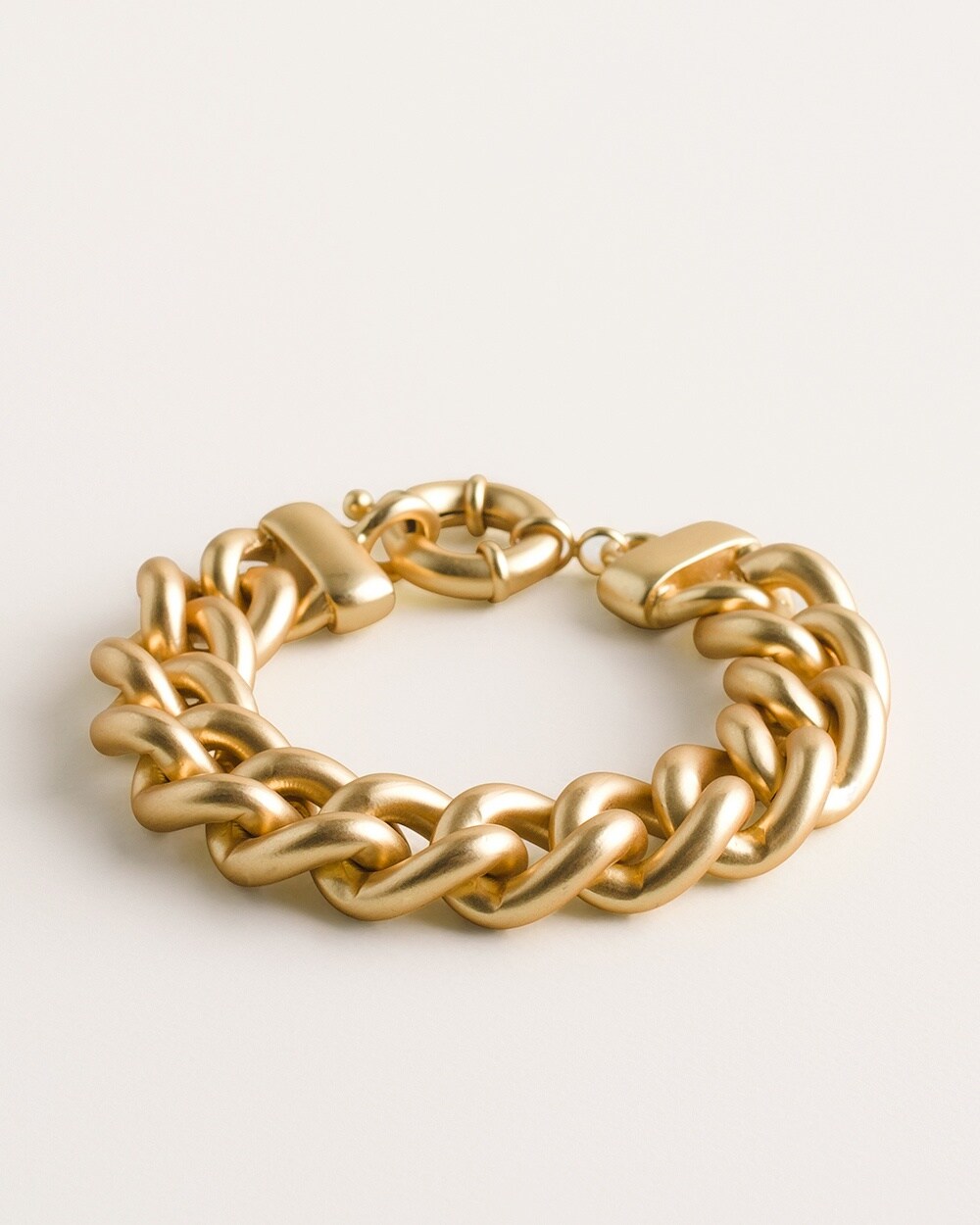 Goldtone Chain-Link Cuff Bracelet