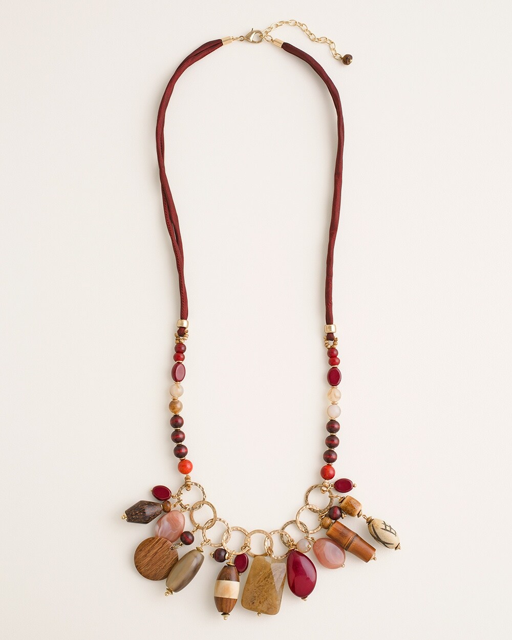 Cherry-Colored Charm Necklace