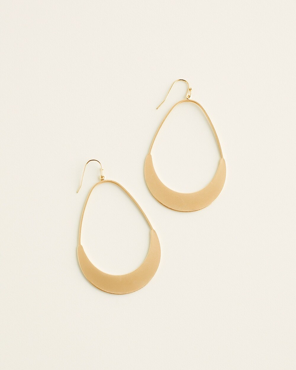 Goldtone U-Shape Hoop Earrings