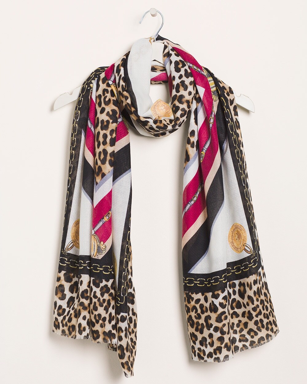 Mixed-Print Oblong Scarf