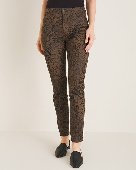 Coated Animal-Print Jeggings - Chico's