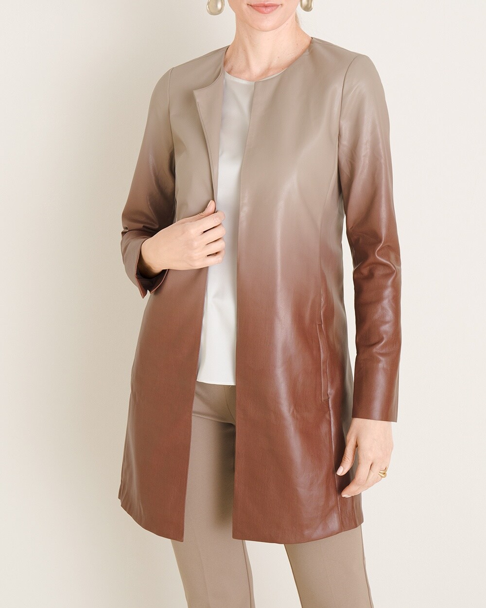 Ombre Faux-Leather Topper
