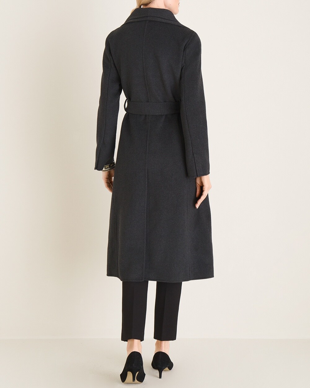 Double-Collar Wool-Blend Wrap Coat - Chico's