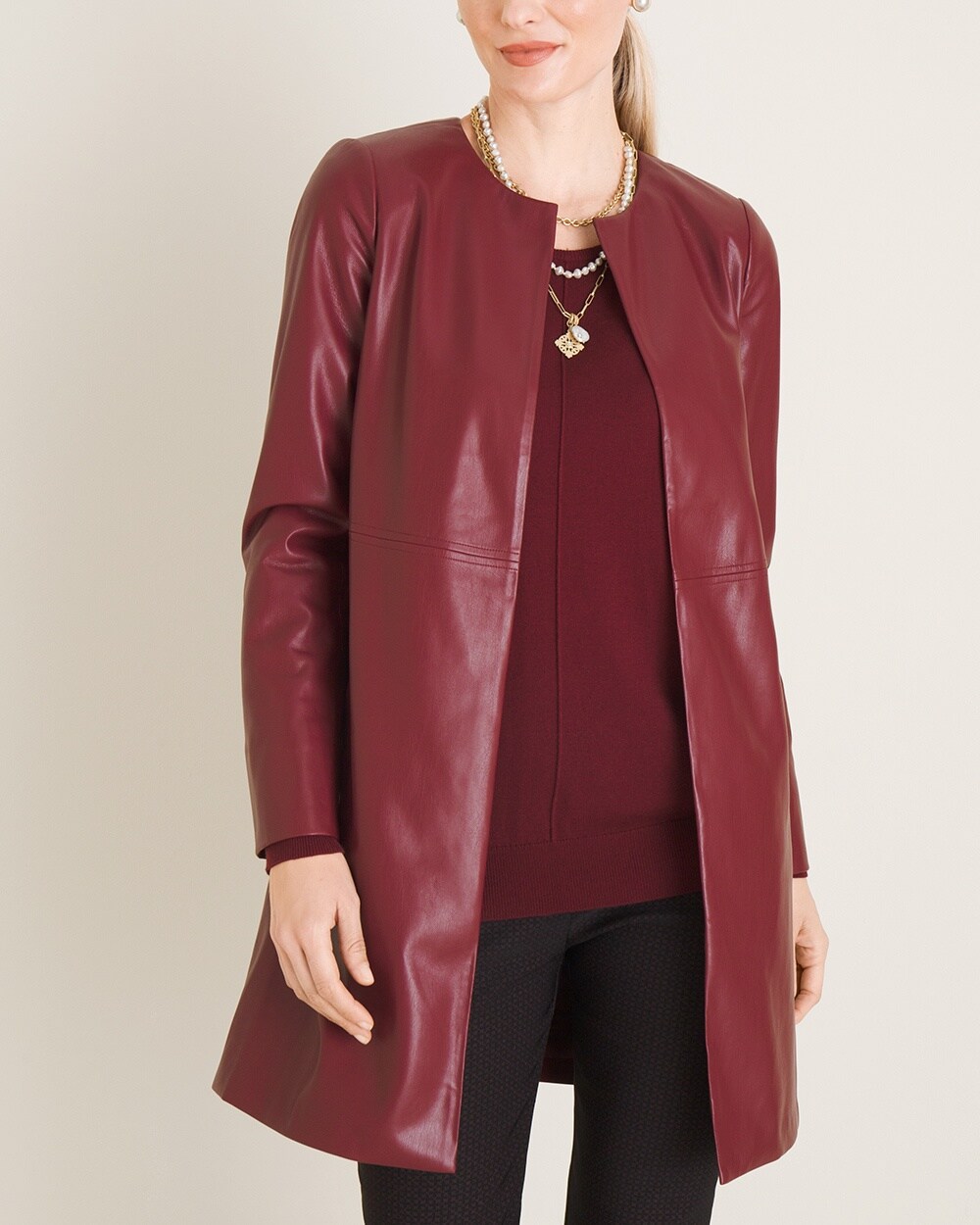 Faux-Leather Topper