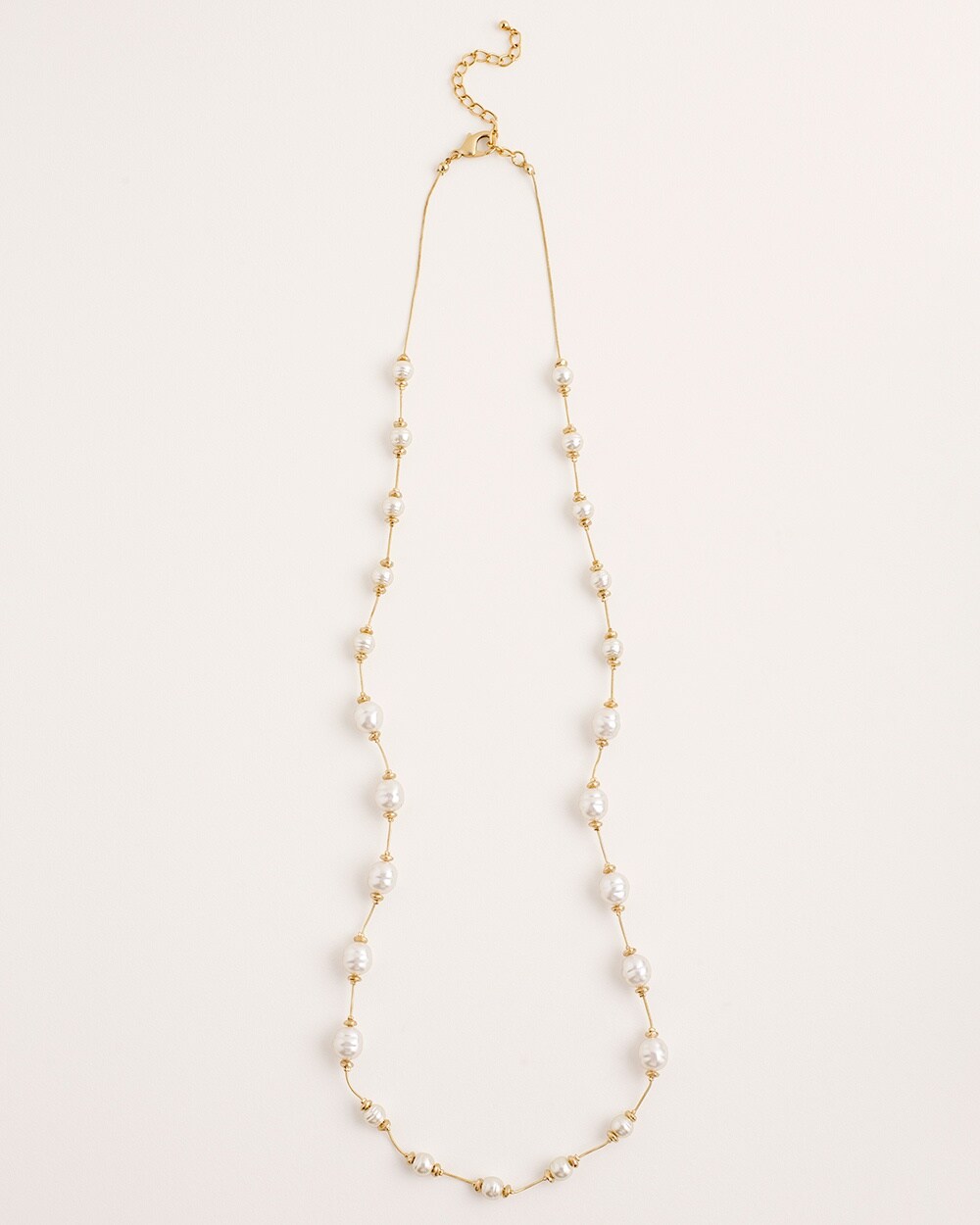 Single-Strand Goldtone Faux-Pearl Necklace