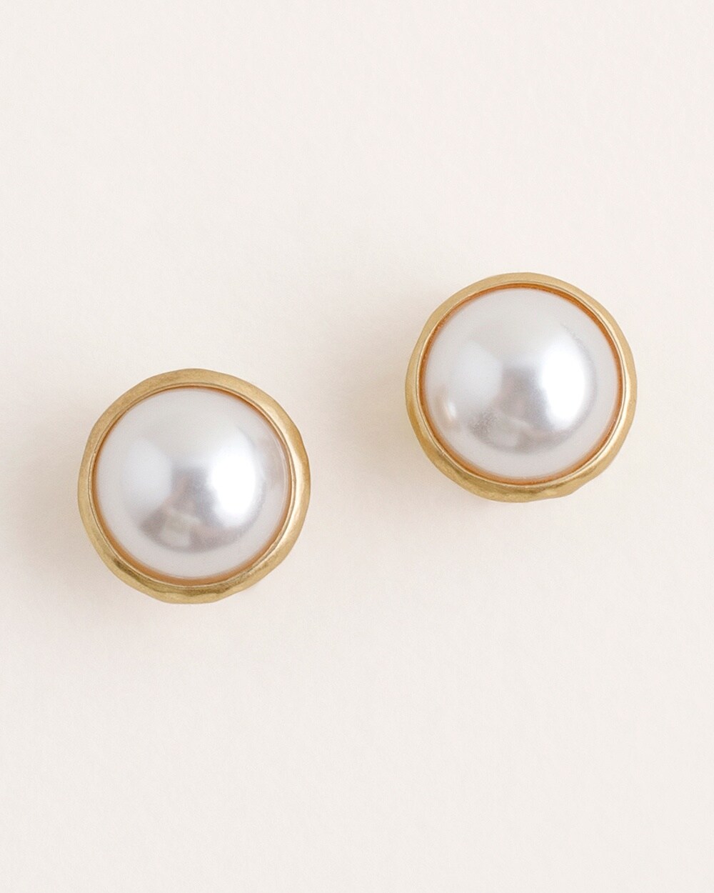 Faux-Pearl Clip Earrings