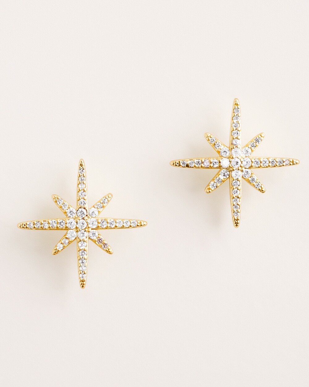 Goldtone Star Stud Earrings