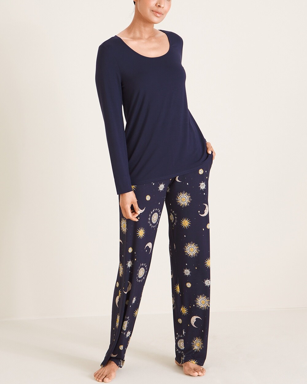 Soma for Chico's Cool Nights Zodiac-Print Pajama Set