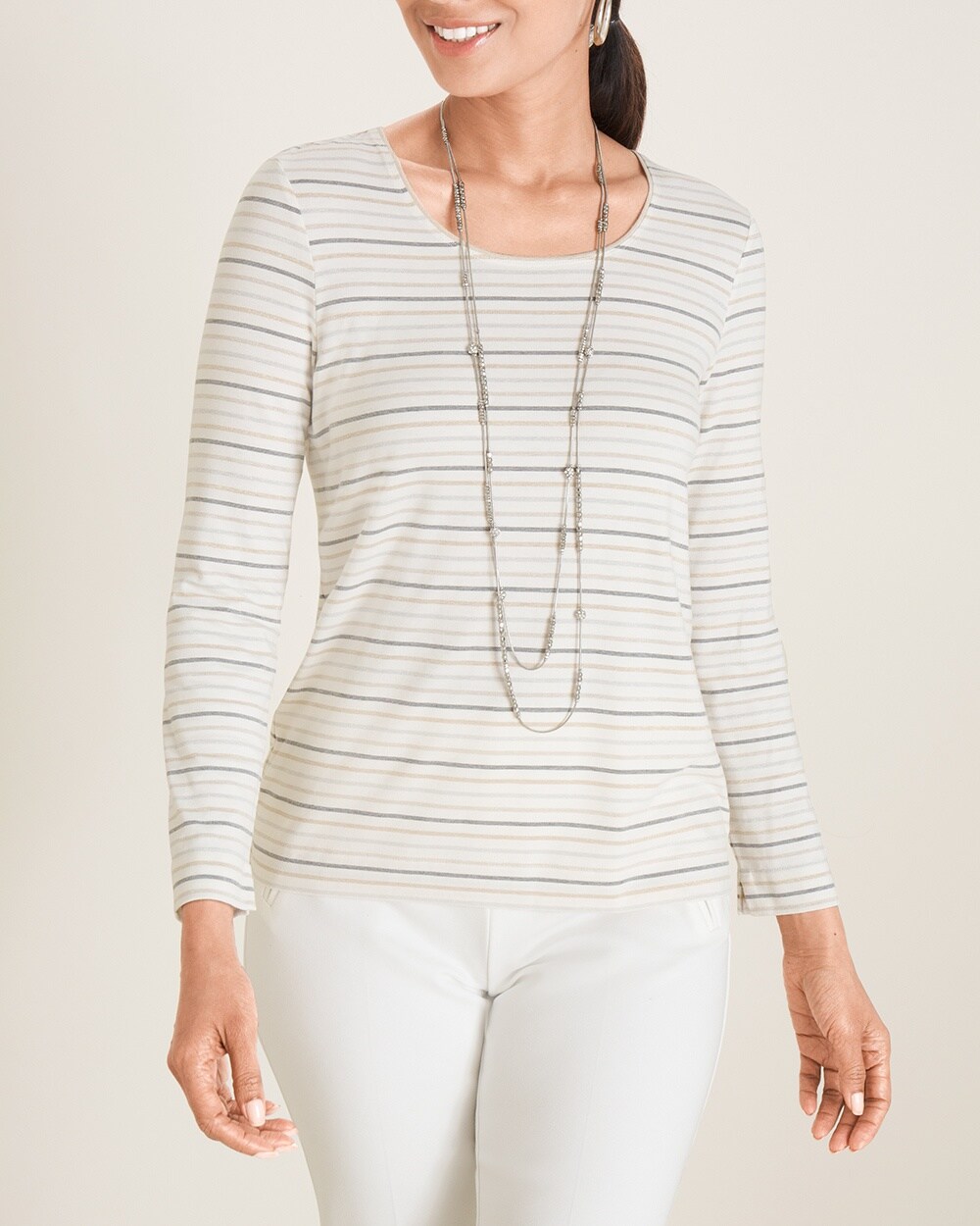 Touch of Cool Ombre Striped Layering Tee