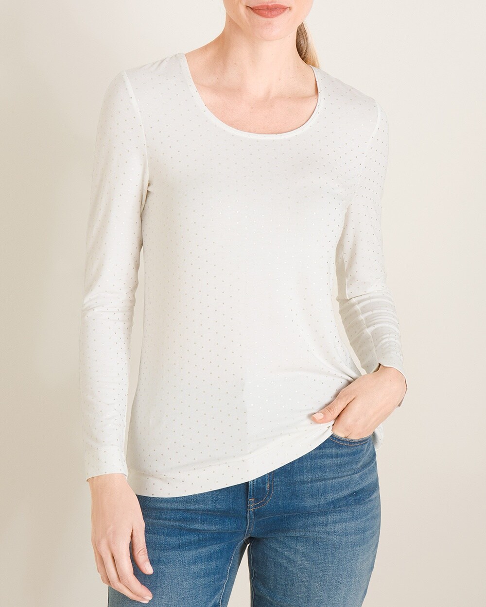 Touch of Cool Dot-Print Layering Tee