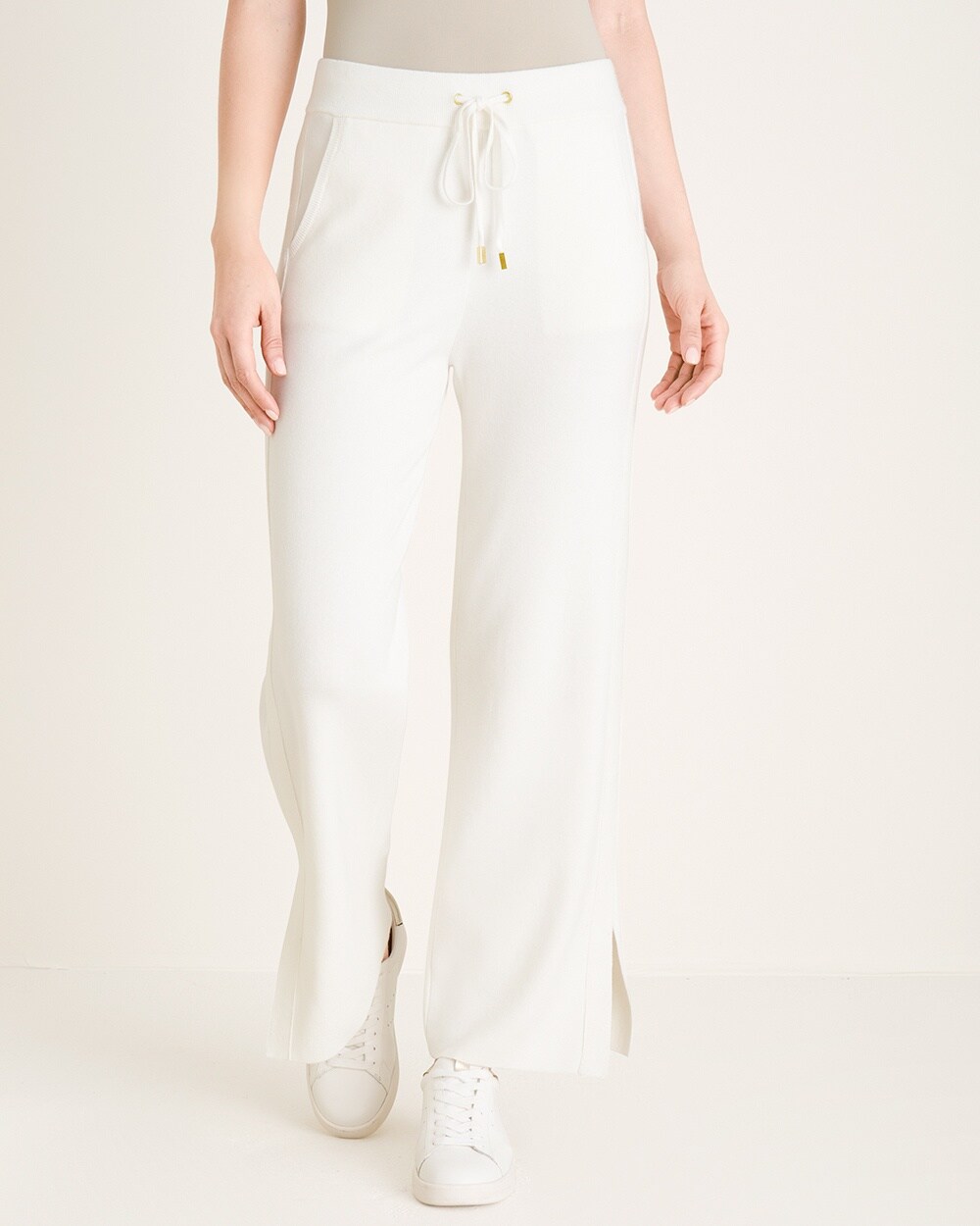 Zenergy Cotton-Cashmere Blend Lurex Stripe Pants