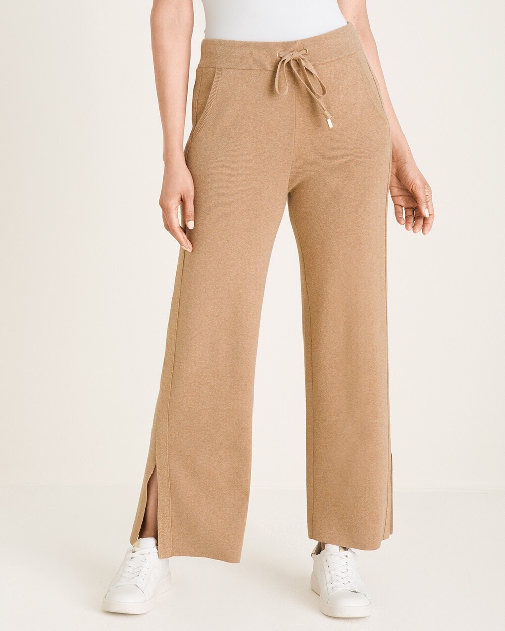 Zenergy Cotton-Cashmere Blend Lurex Stripe Pants
