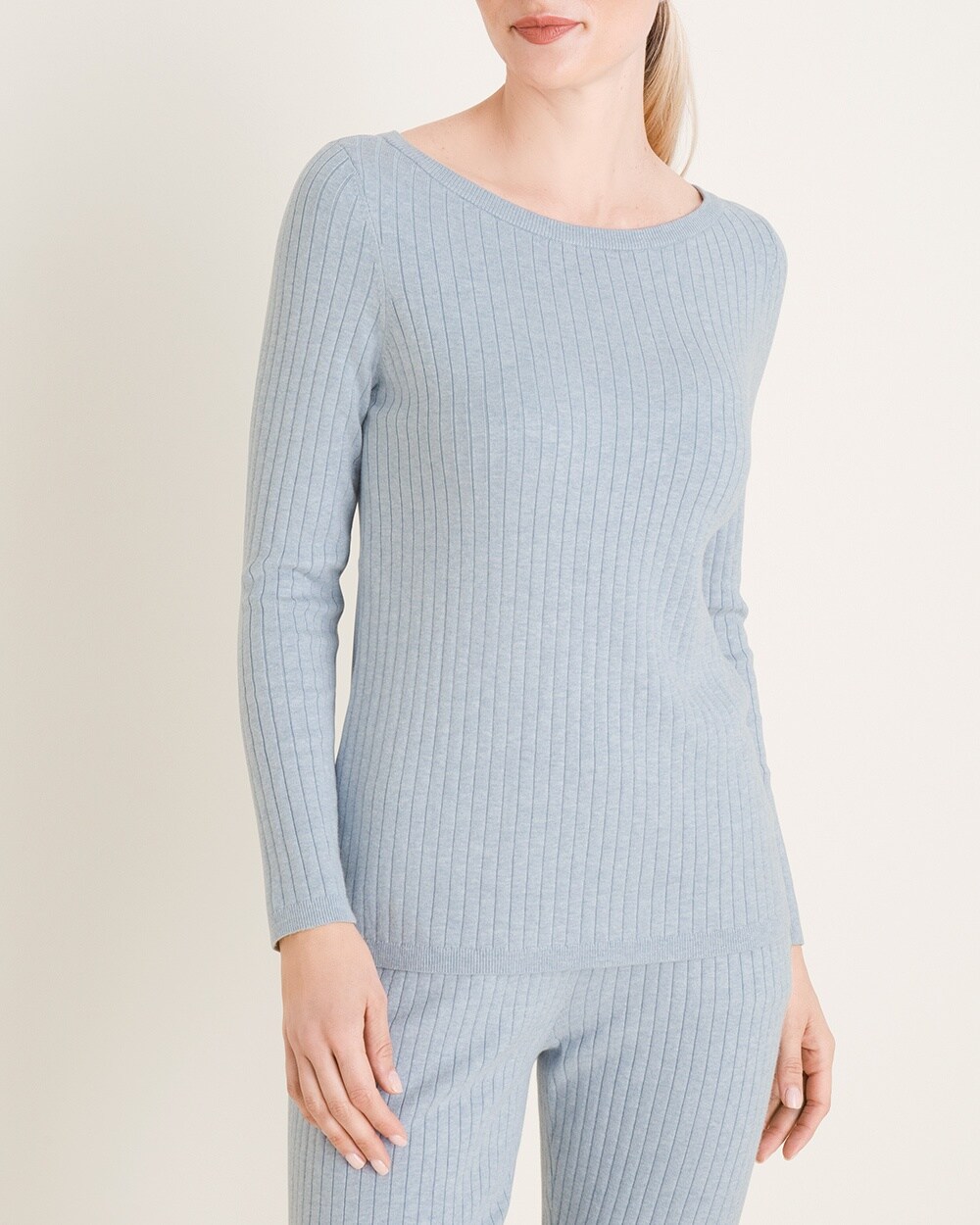 Zenergy Cotton-Cashmere Blend Ribbed Top