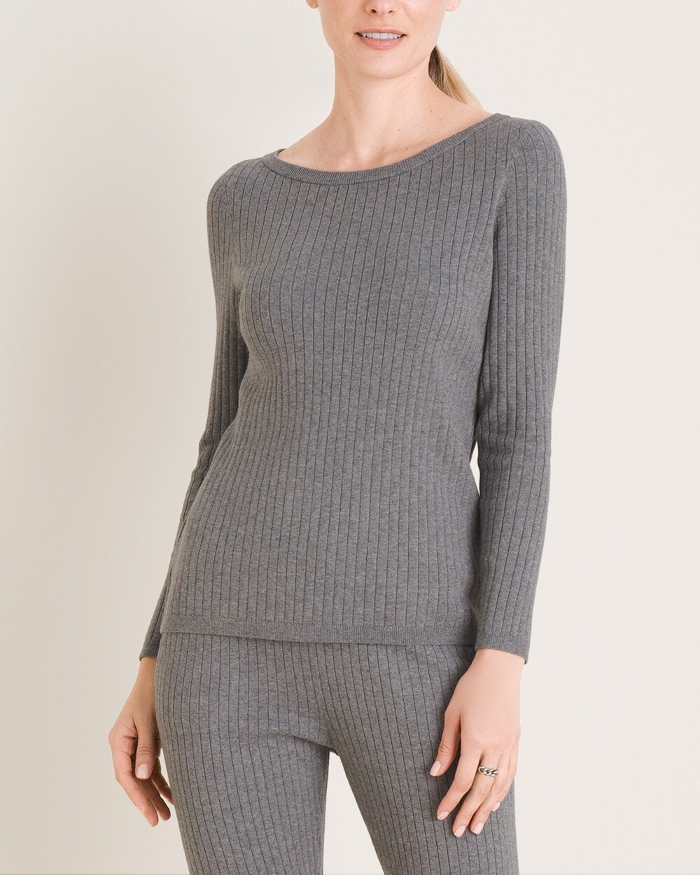 Zenergy Cotton-Cashmere Blend Ribbed Top