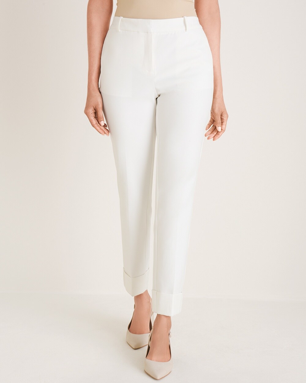 Fly-Front Ankle Pants