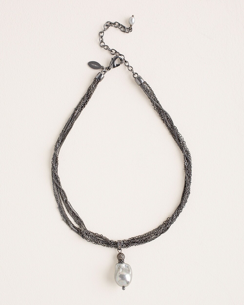 Faux-Pearl Pendant Necklace