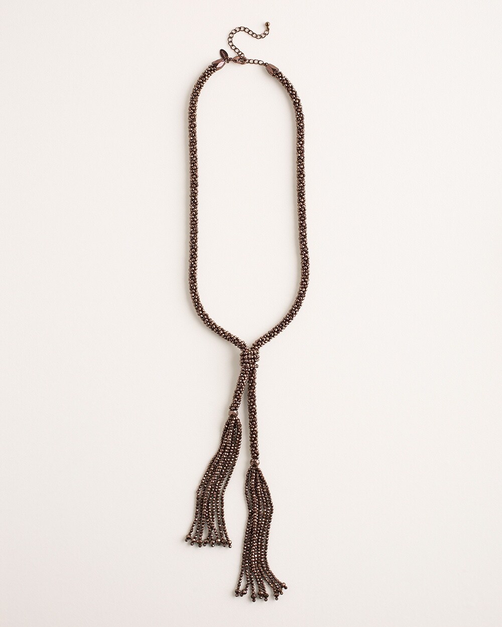Bronze Beaded Y-Necklace