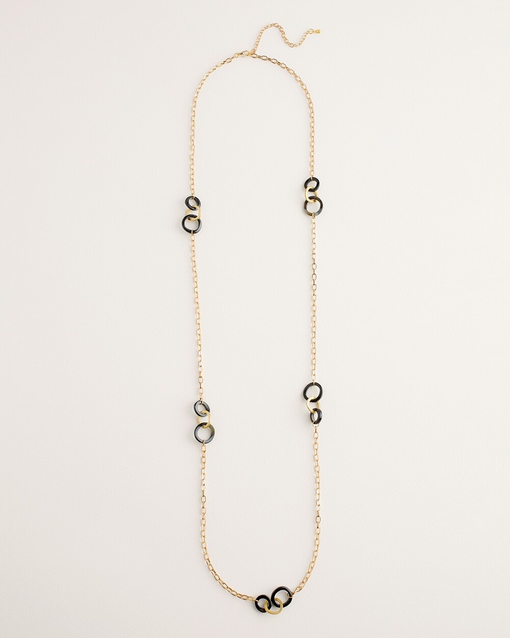 Horn and Goldtone Single-Strand Necklace
