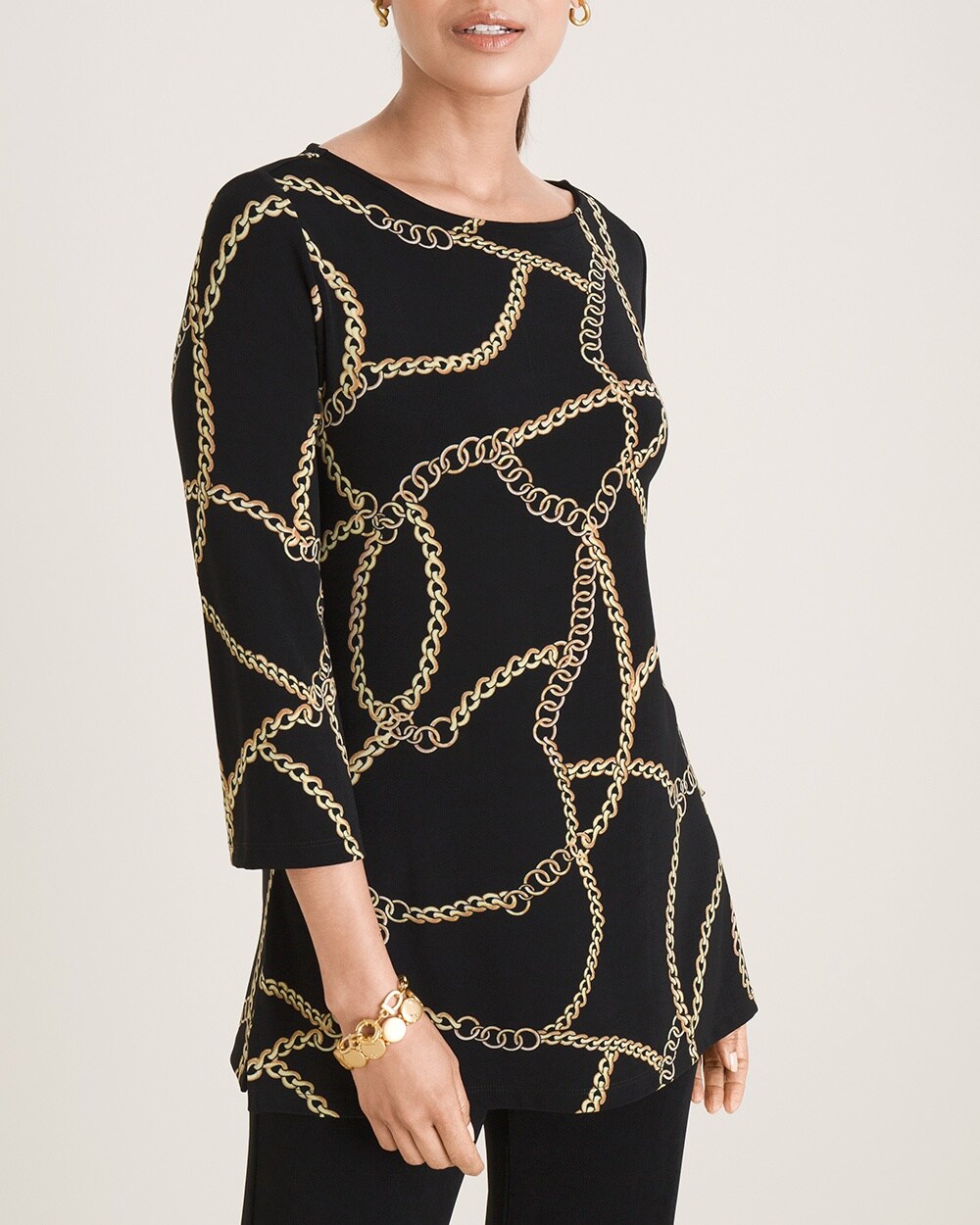 Travelers Classic Printed Bell-Sleeve Tunic
