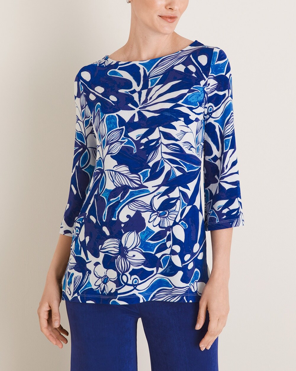 Travelers Classic Printed Bell-Sleeve Tunic