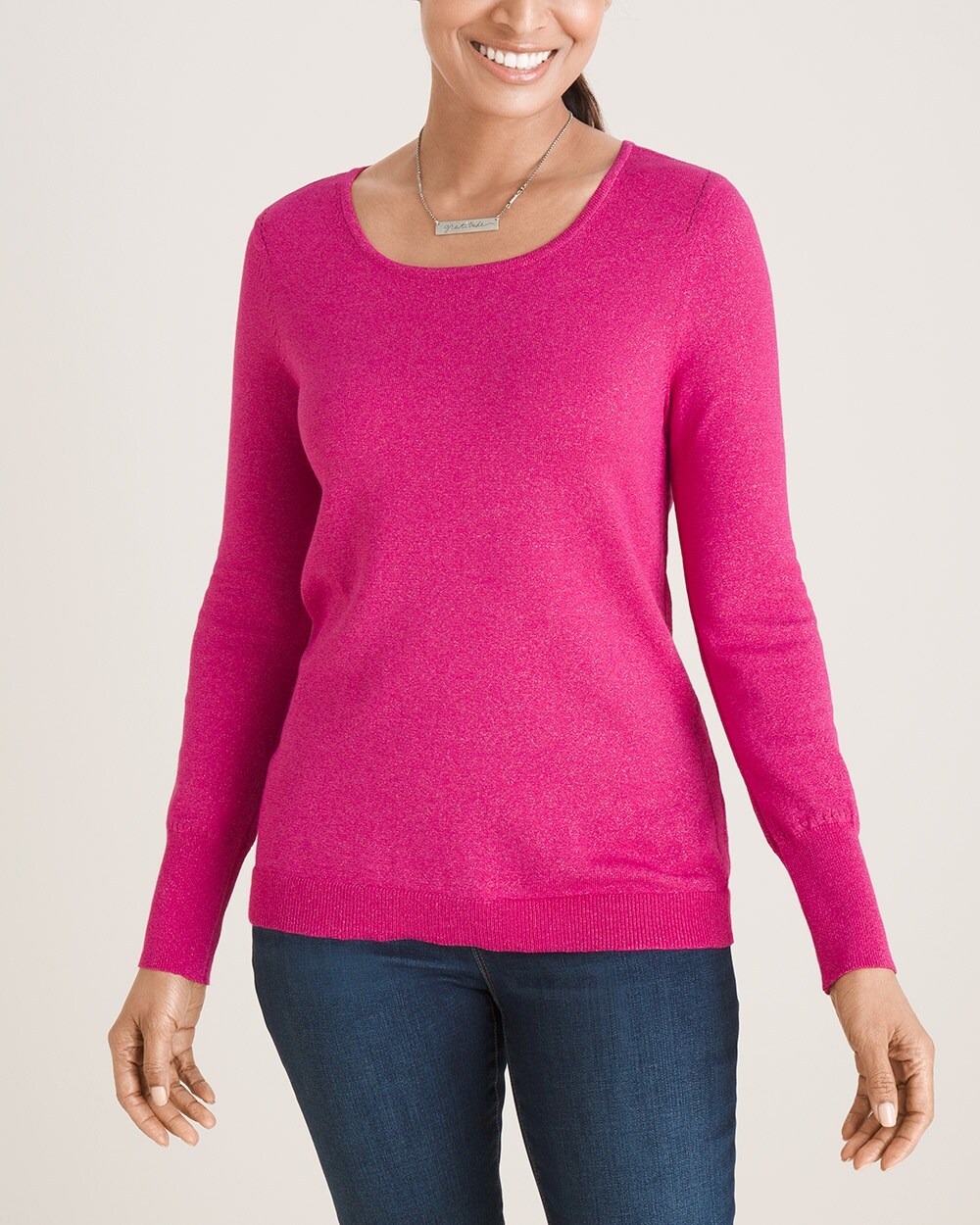 Lurex Lightweight Pullover Sweater