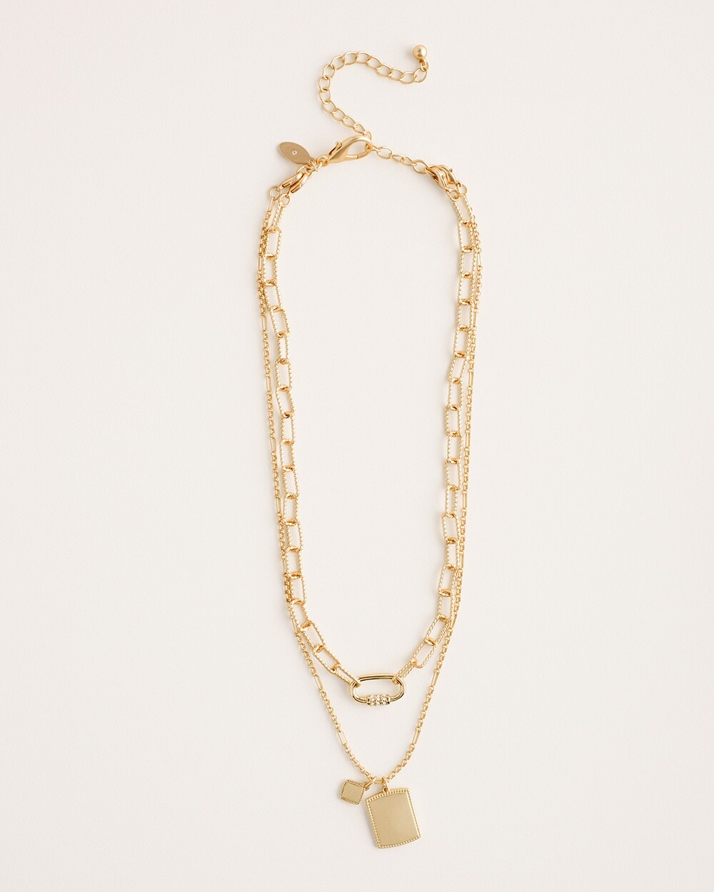 Convertible Goldtone Double-Strand Charm Necklace