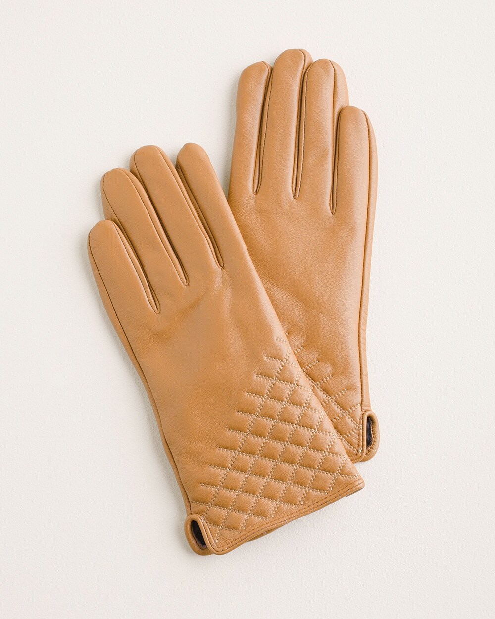 Tech-Friendly Woven Leather Gloves