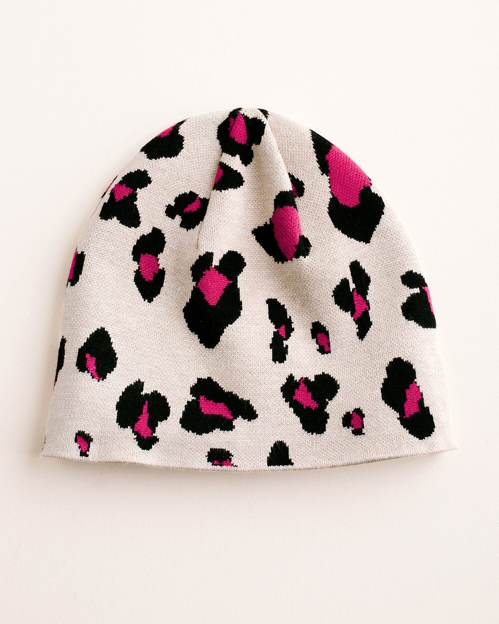 Leopard-Print Knit Hat