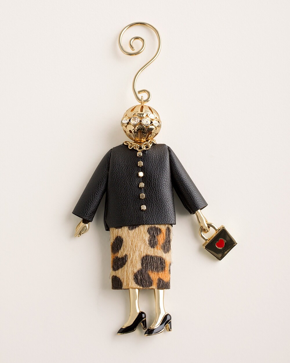 Leopard Skirt Lady Doll Ornament