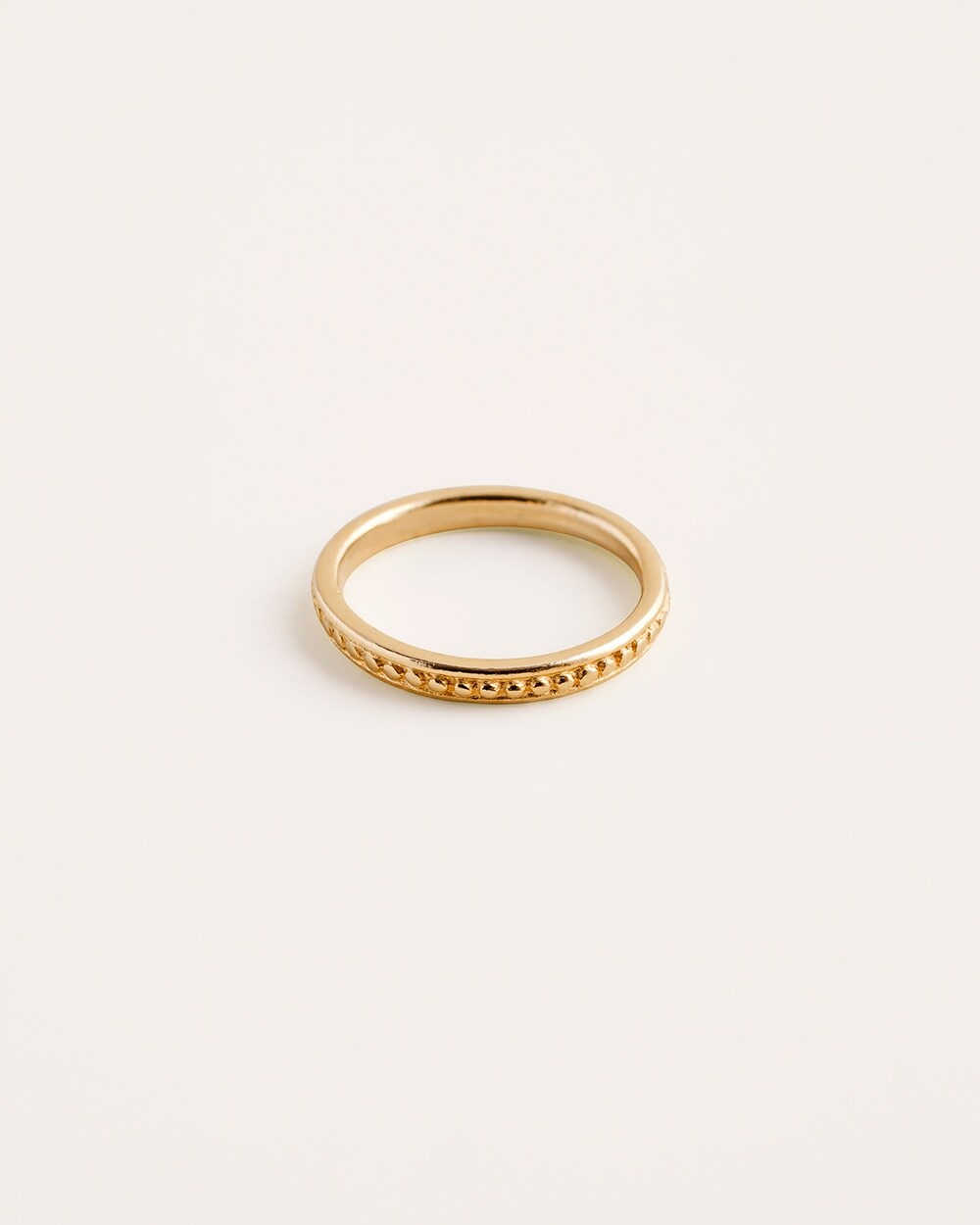 Goldtone Stackable Pave Ring