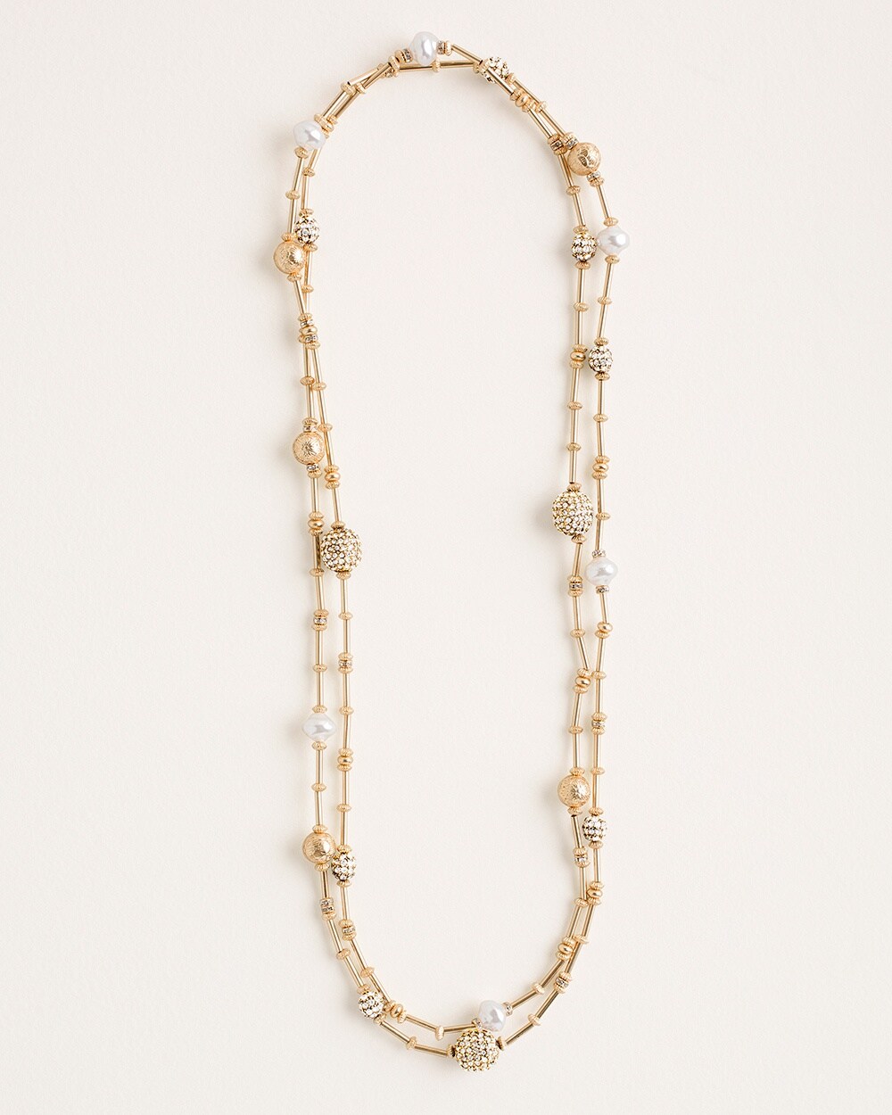 Goldtone Single-Strand Fireball Necklace