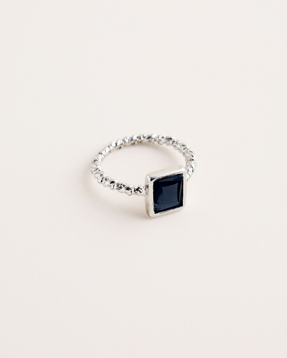 Stackable Blue Simulated Stone Ring