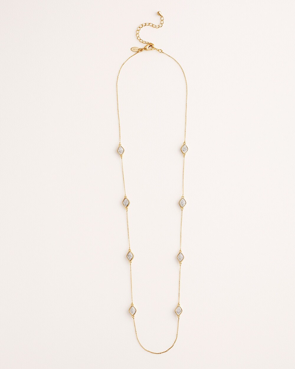 Mixed-Metal Long Single-Strand Necklace