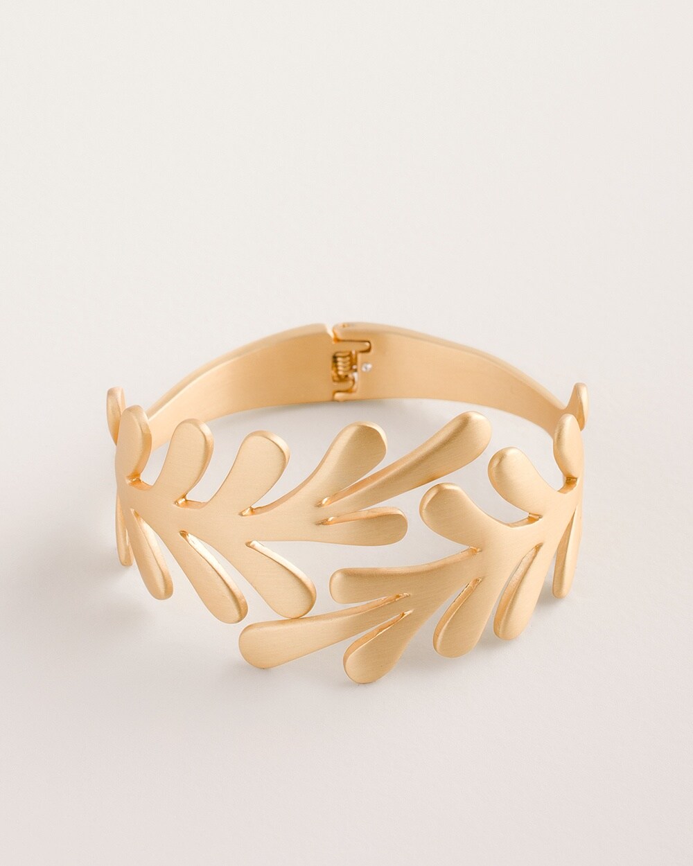 Goldtone Petal Cuff Bracelet