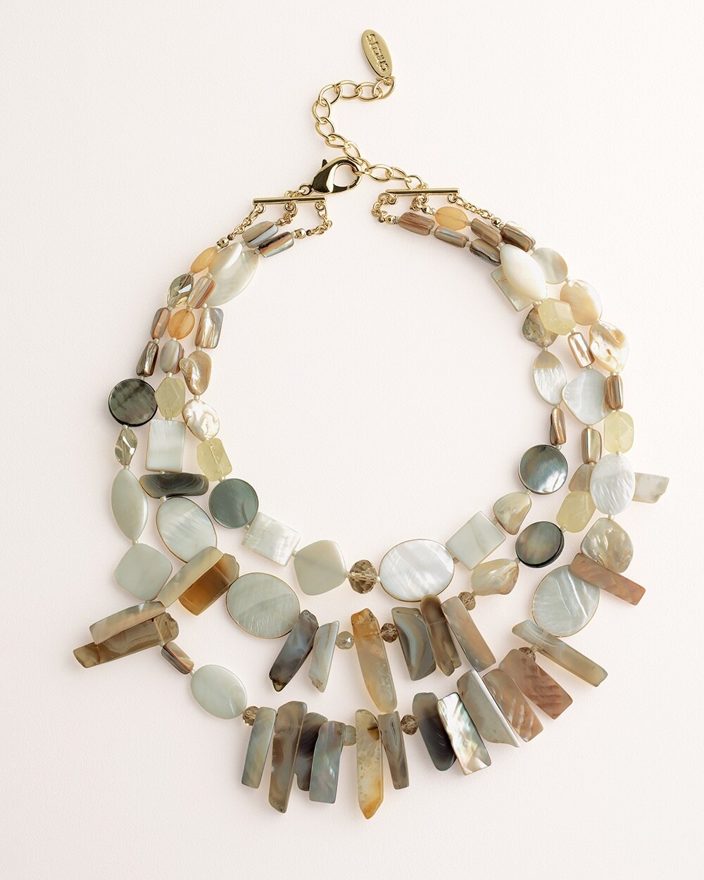 Neutral Multistrand Necklace