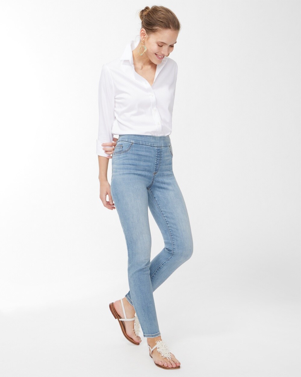 Destructed Pull-On Jeggings - Chico's
