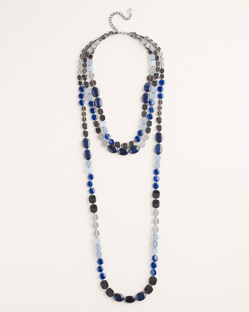 Blue Multi-Row Convertible Necklace