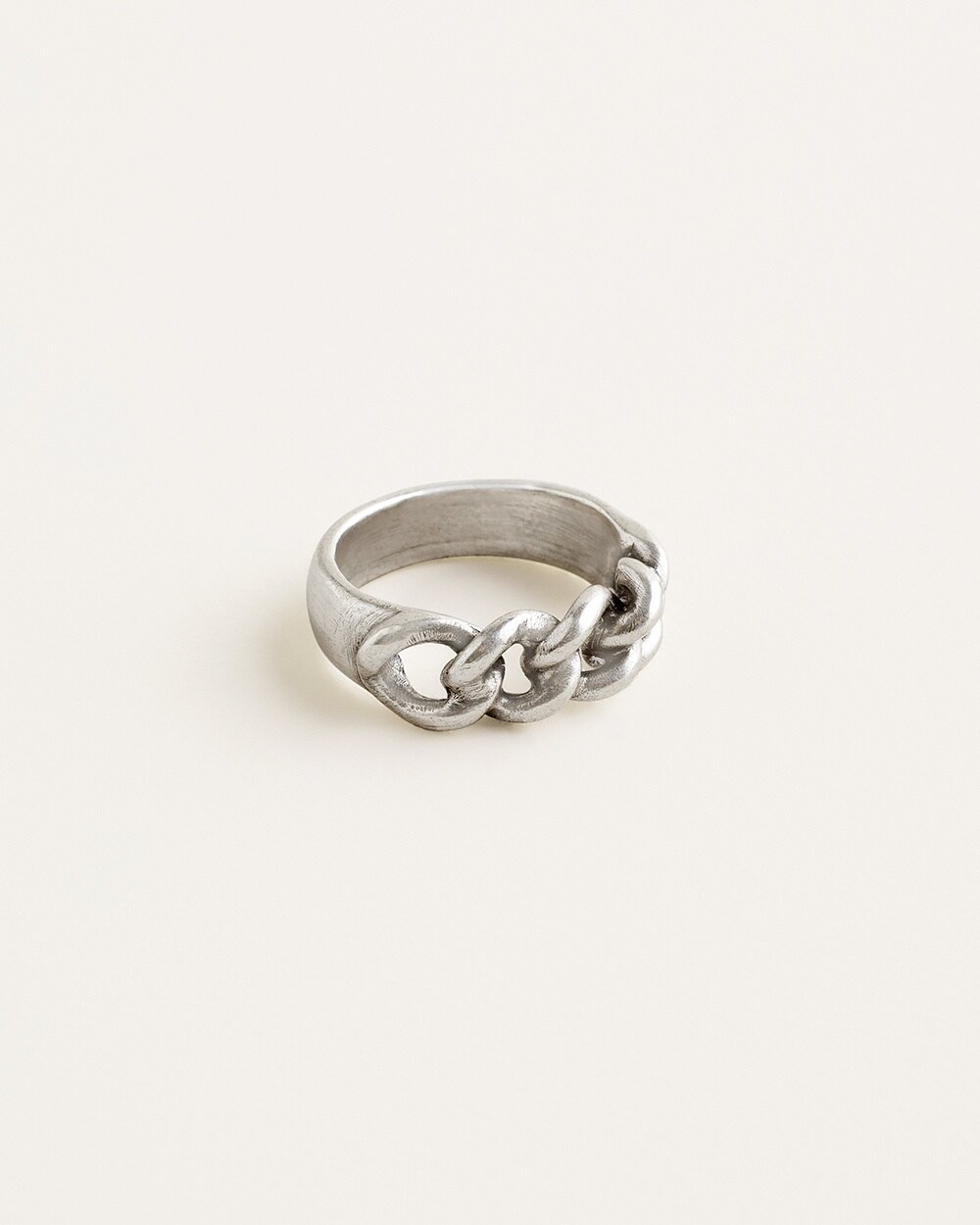 Silvertone Chain Ring