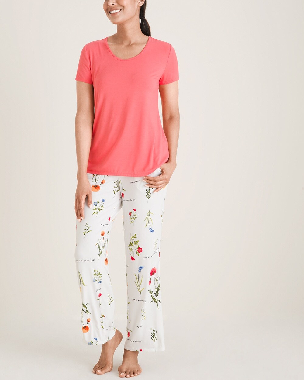 Soma for Chico's Cool Nights Floral-Print Pajama Set