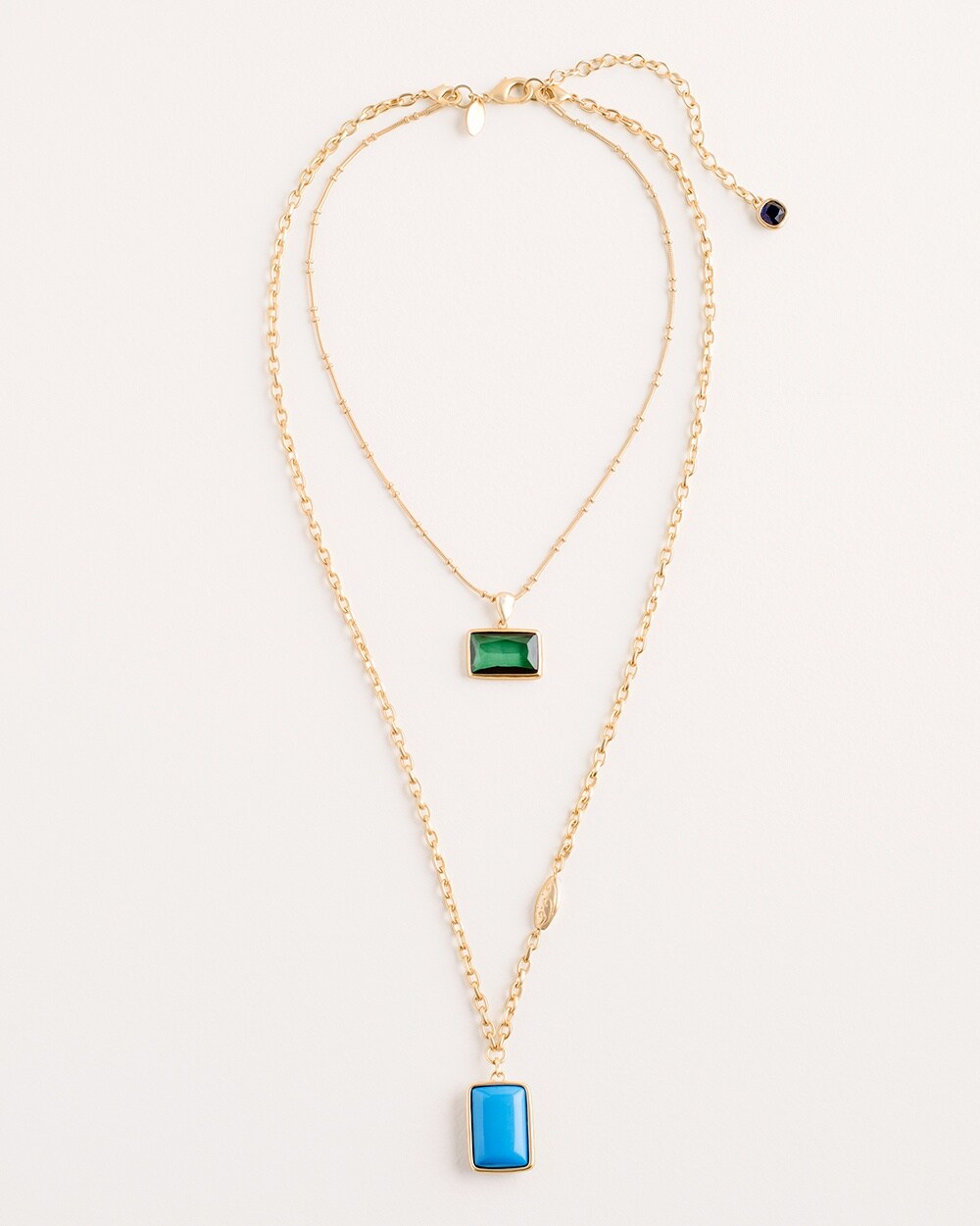 Convertible Multi-Stone Double-Strand Necklace