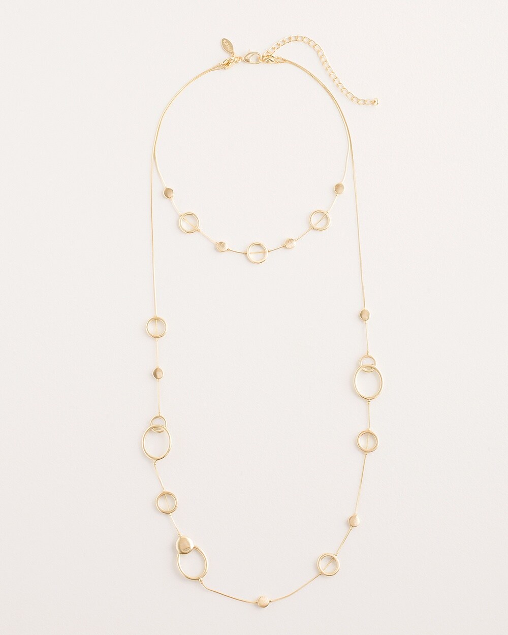 Goldtone Convertible Double-Strand Necklace